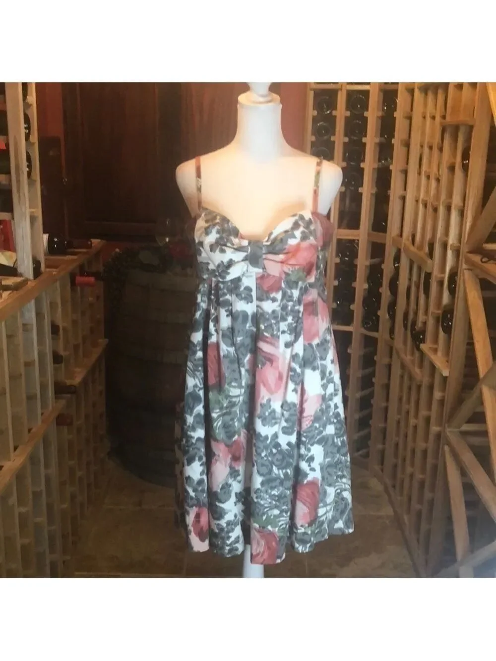 MAGGY LONDON precious pink/Gray/Cream sundress size 6